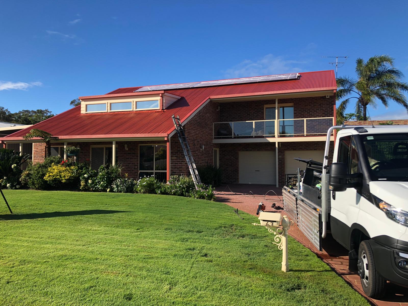 Manor Red restoration on a modern home