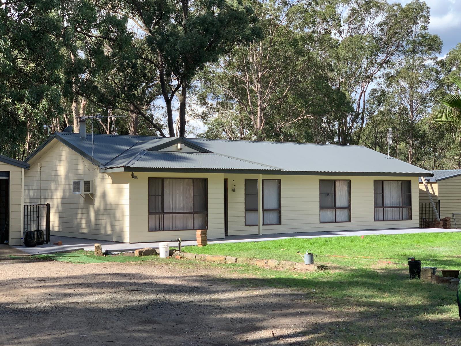 Freshly painted roof