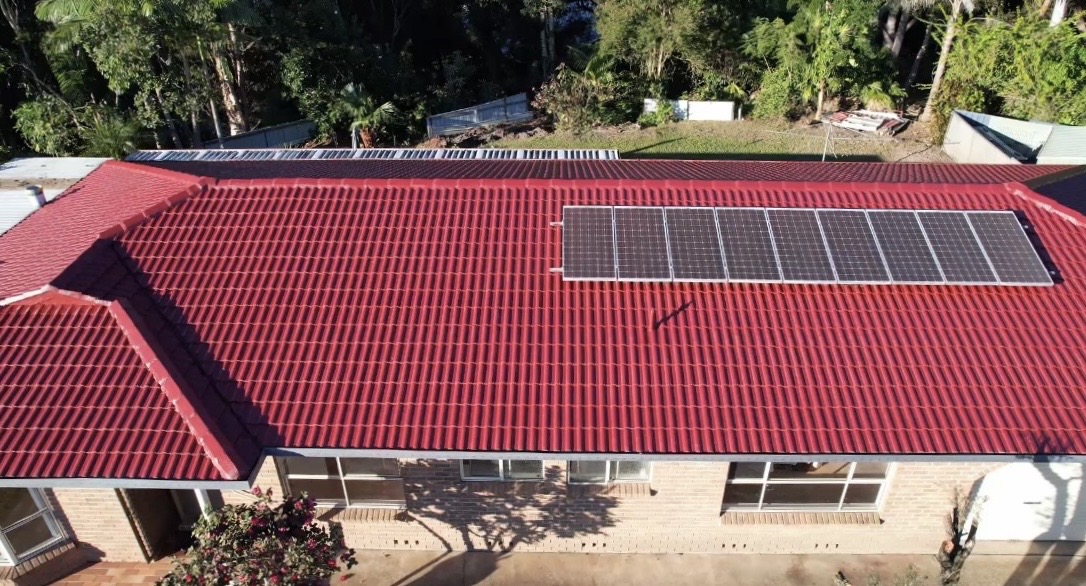 Cement tile roof after Dulux AcraTex coating
